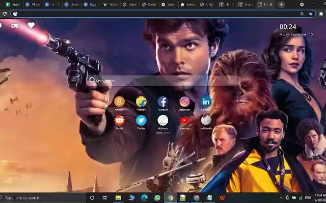 Han Solo Wallpaper New Tab Theme[Install Now]  from Chrome web store to be run with OffiDocs Chromium online